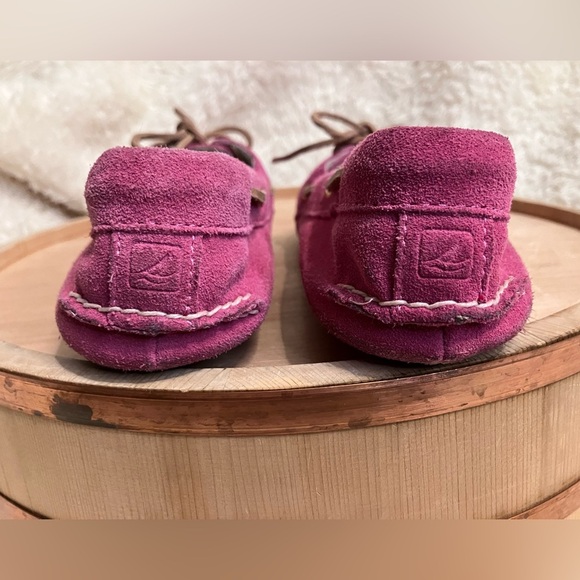 Sperry Top-Sider Women's Pink Suede Leather Moccasins Shoes Slippers Size 8.5 - Picture 4 of 11